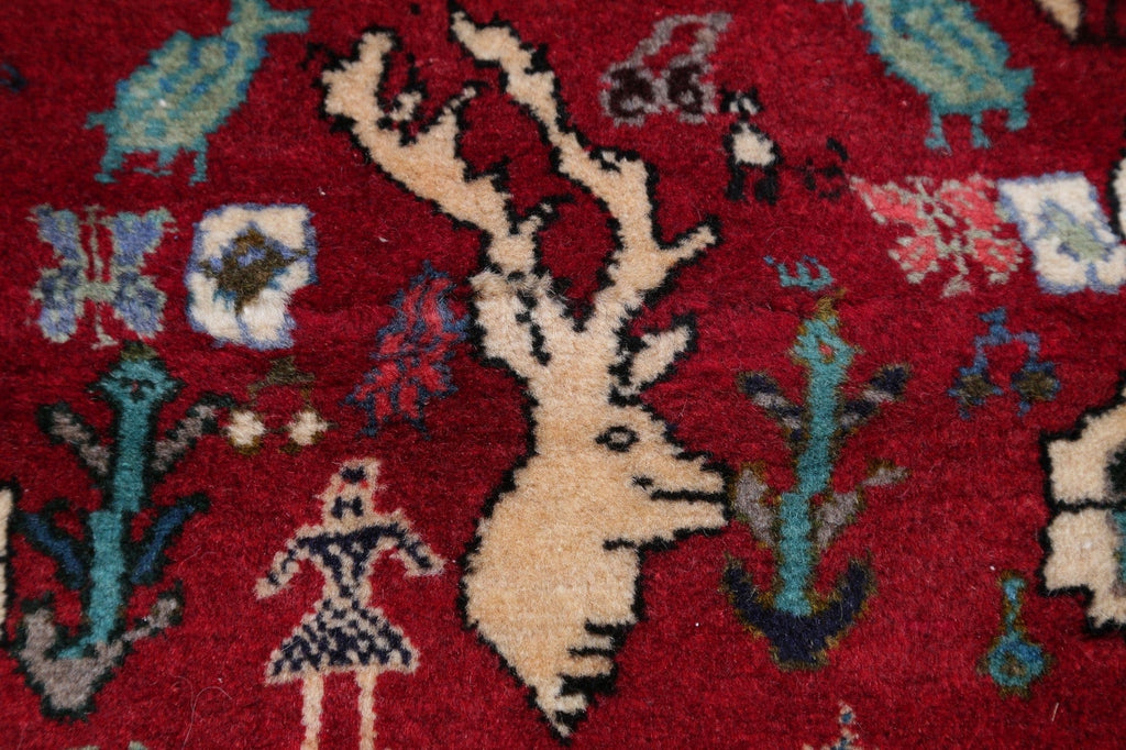 Animal Pictorial Shiraz Persian Area Rug 4x5