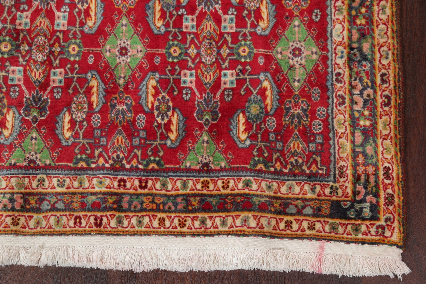 Vegetable Dye Red Kashkoli Persian Hand-Knotted 4x7 Wool Area Rug