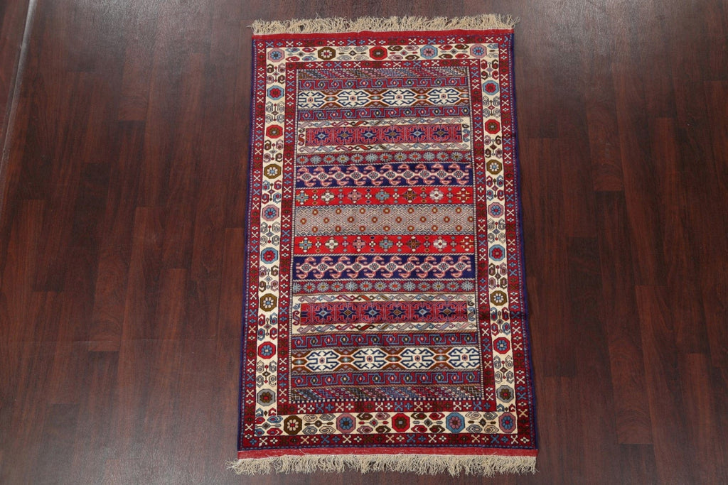 All-Over Geometric Bokhara Pakistan Oriental 4x6 Wool Silk Area Rug