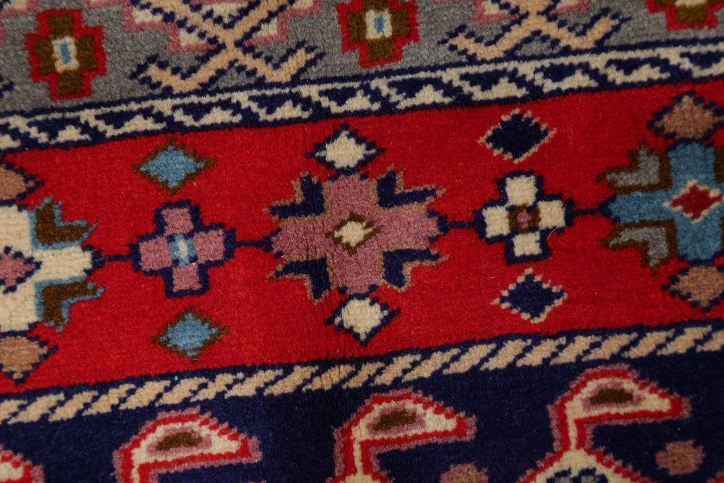 All-Over Geometric Bokhara Pakistan Oriental 4x6 Wool Silk Area Rug