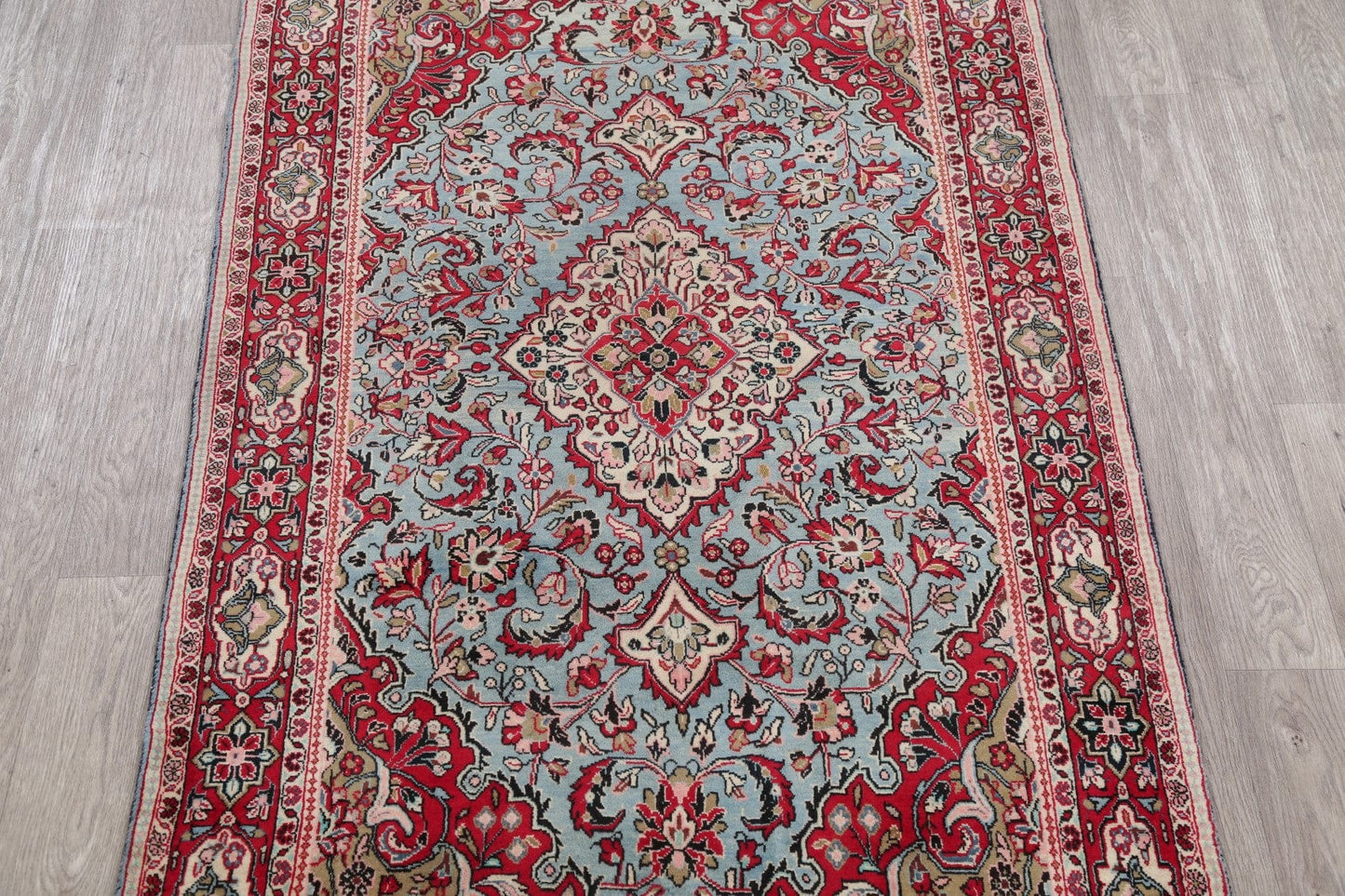 Traditional Floral Kashan Persian Hand-Knotted 4x7 Wool Area Rug