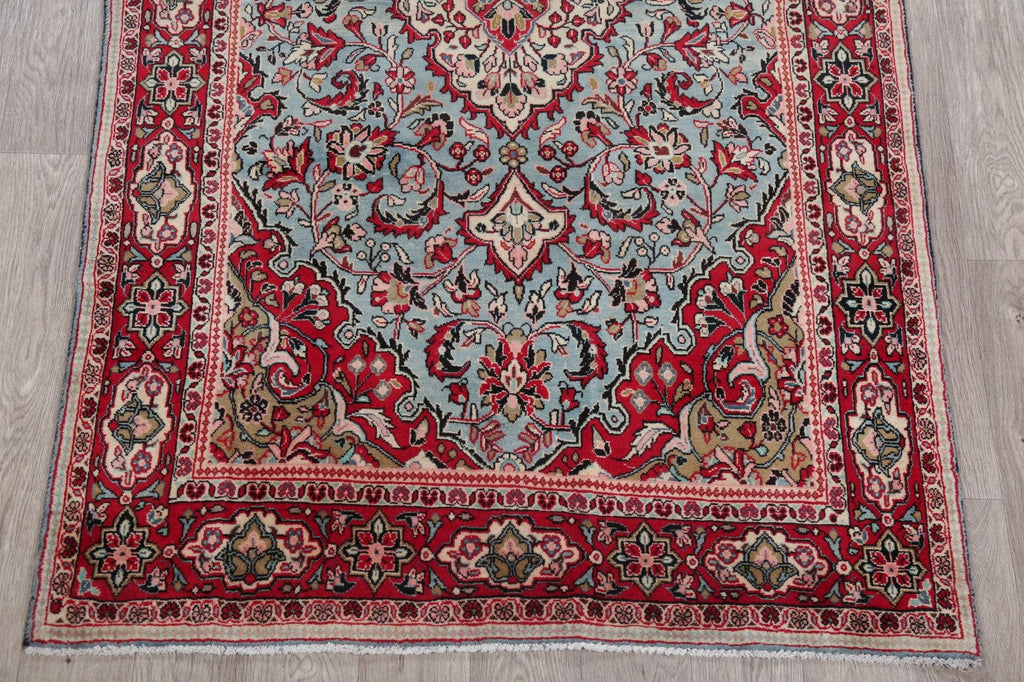 Traditional Floral Kashan Persian Hand-Knotted 4x7 Wool Area Rug