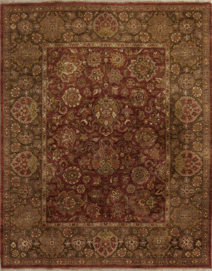 Floral Agra Hand-Knotted 8x10 Wool Area Rug