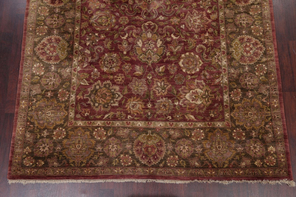 Floral Agra Hand-Knotted 8x10 Wool Area Rug