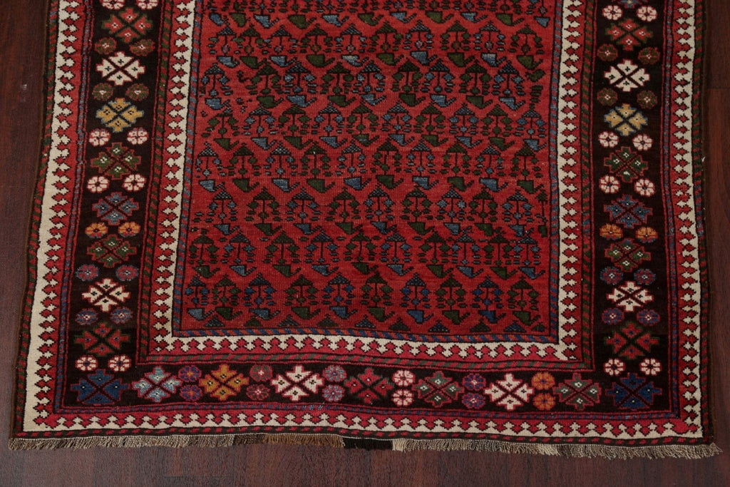 Vegetable Dye Antique Bakhtiari Saman Persian Wool Rug 4x5