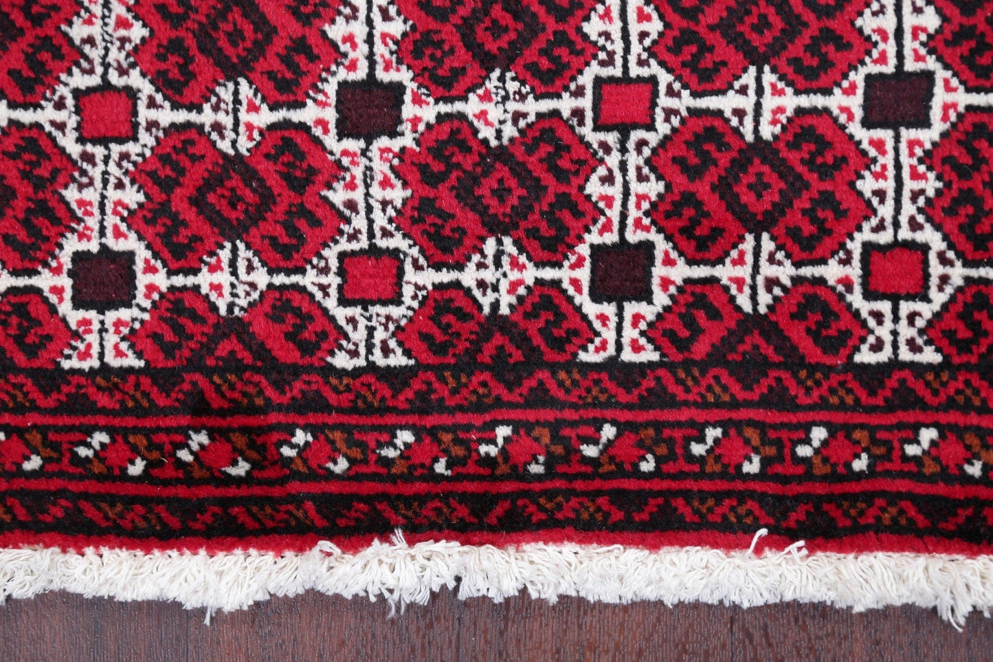 Set Of Two Geometric Balouch Persian Hand-Knotted 2x3 Wool Rugs