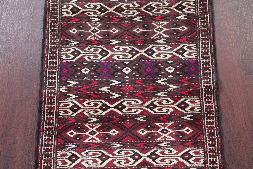 Geometric Balouch Persian Hand-Knotted 2x3 Wool Rug