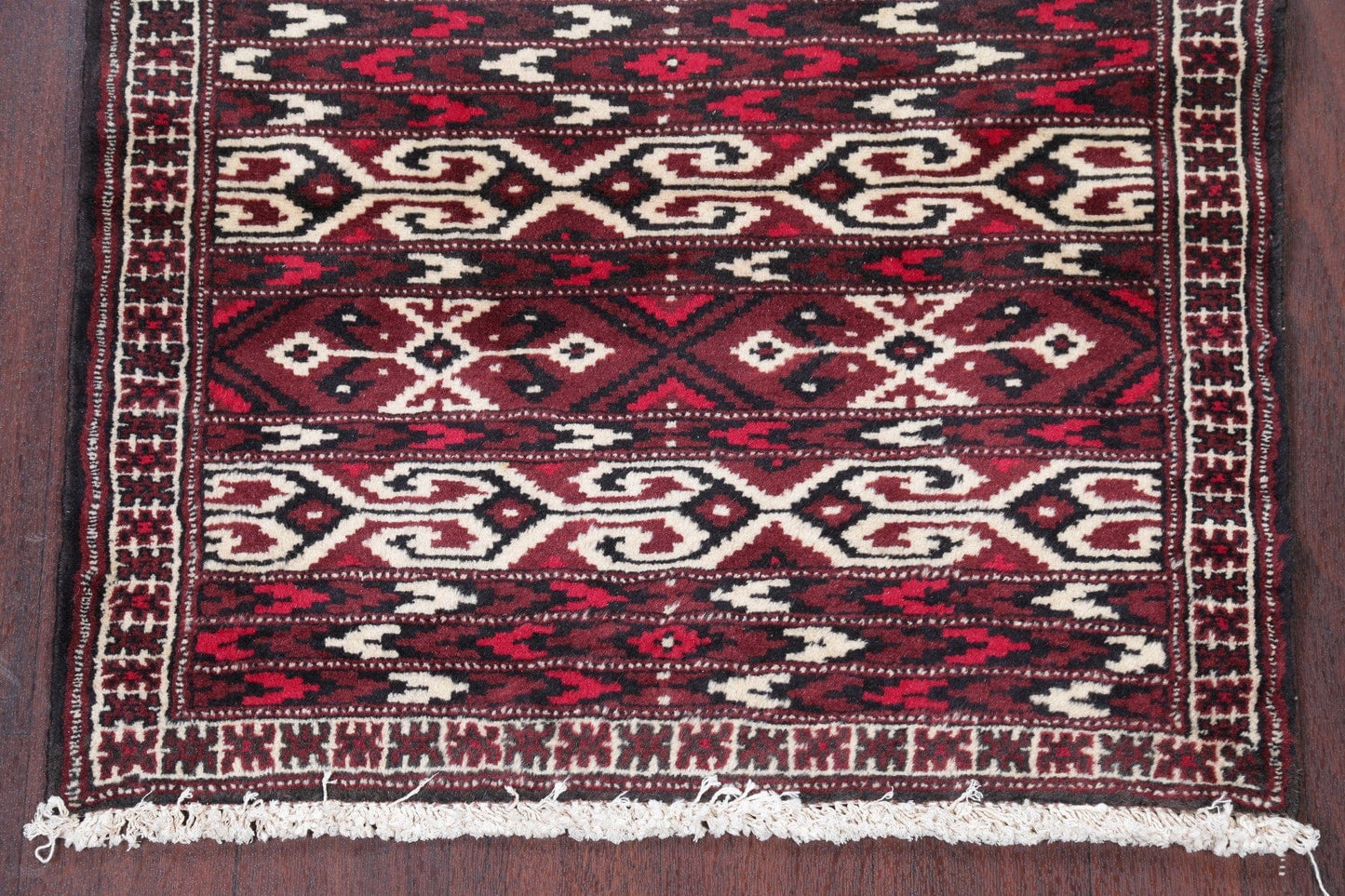 Geometric Balouch Persian Hand-Knotted 2x3 Wool Rug