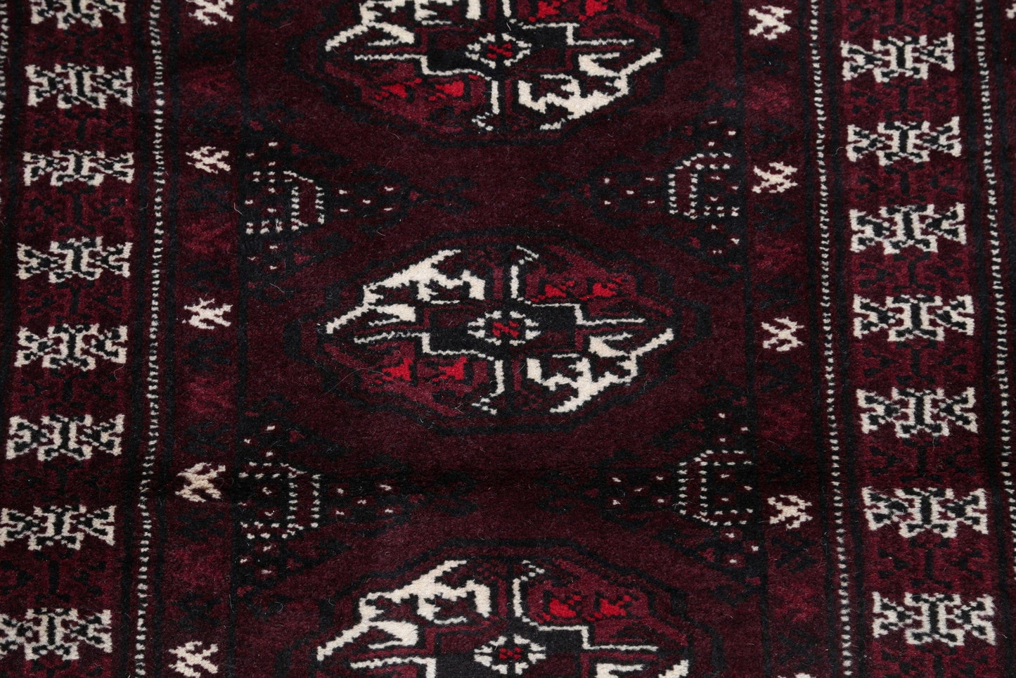 Geometric Balouch Persian Hand-Knotted 3x4 Wool Rug