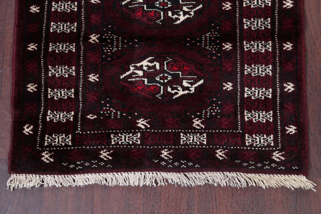 Geometric Balouch Persian Hand-Knotted 3x4 Wool Rug