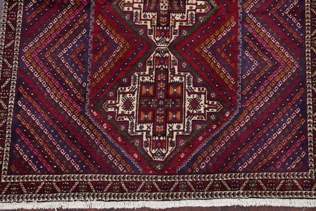 Geometric Sirjan Persian Hand-Knotted 5x6 Wool Area Rug