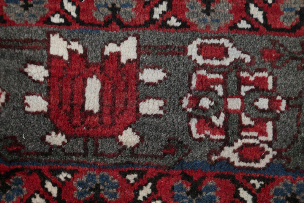 Geometric Red Bakhtiari Saman Persian Hand-Knotted 7x10 Wool Area Rug