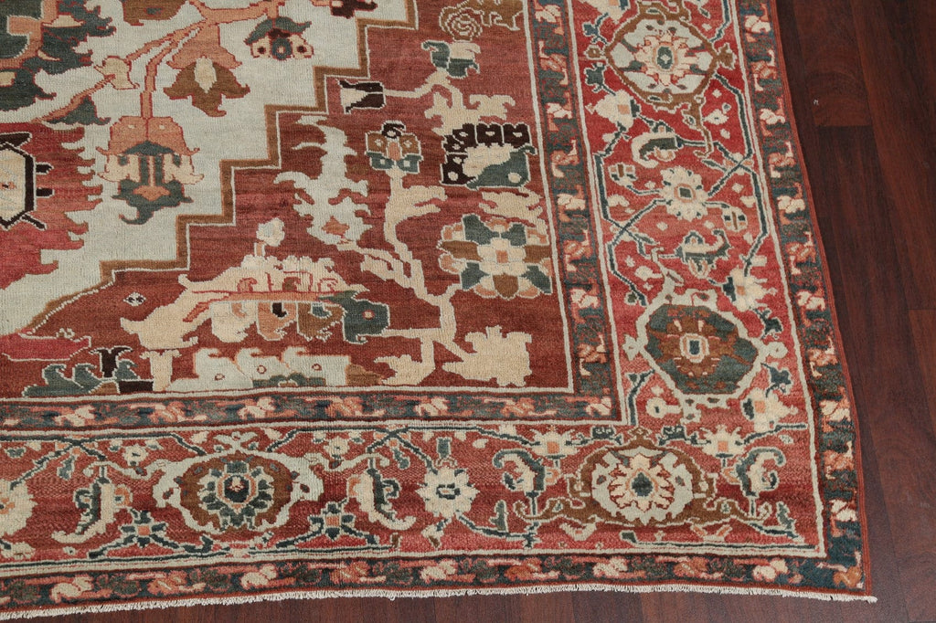 Antique Pre-1900 Vegetable Dye Heriz Serapi Persian 10x15 Wool Rug