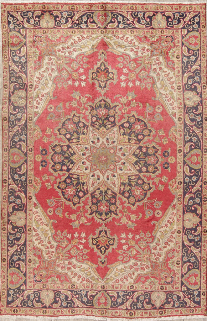 Geometric Tabriz Persian Area Rug 7x10