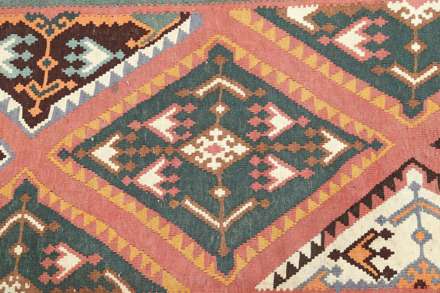 Geometric 5x19 Kilim Shiraz Persian Rug Runner