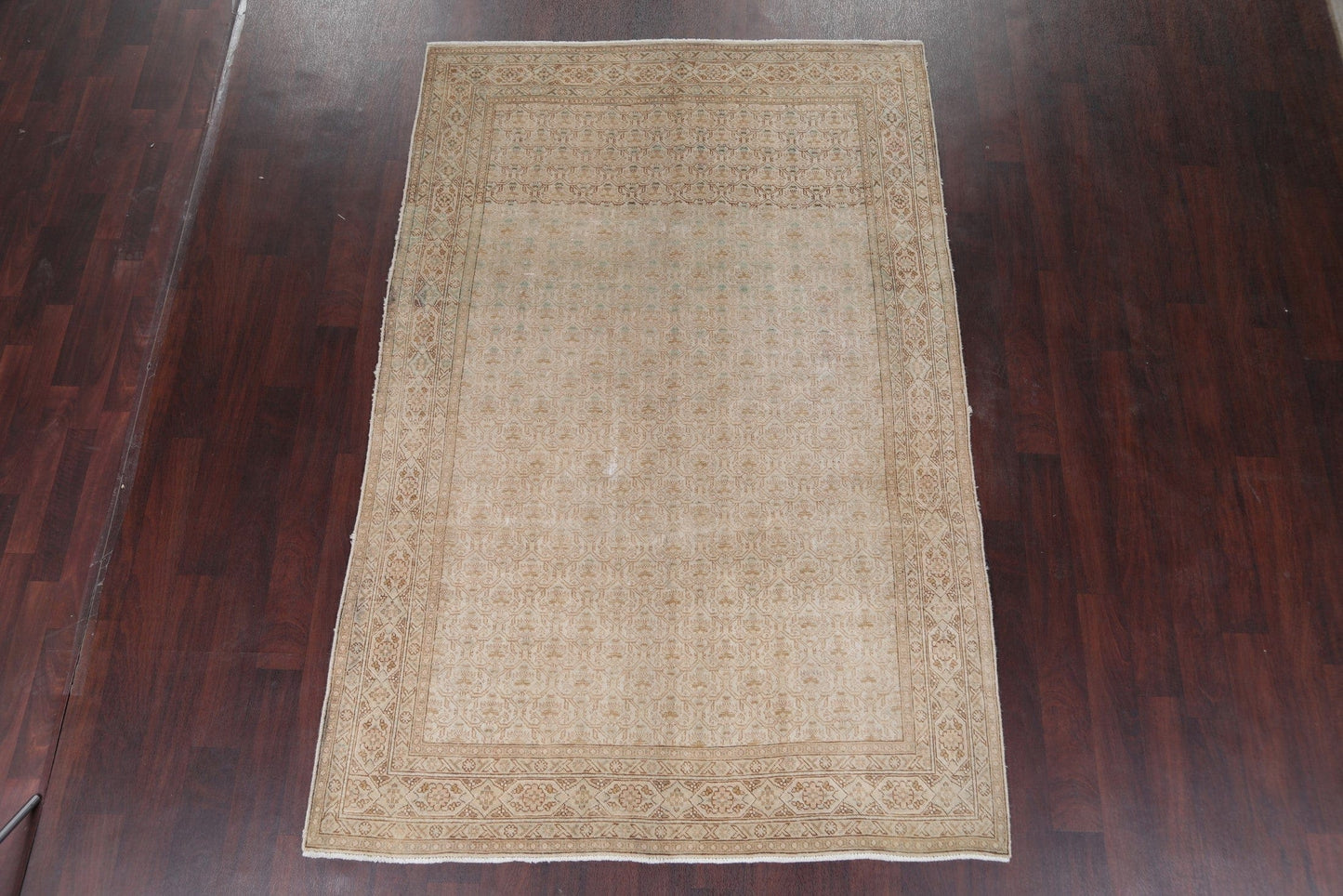 Muted Tabriz Persian 6x8 Wool Distressed Area Rug