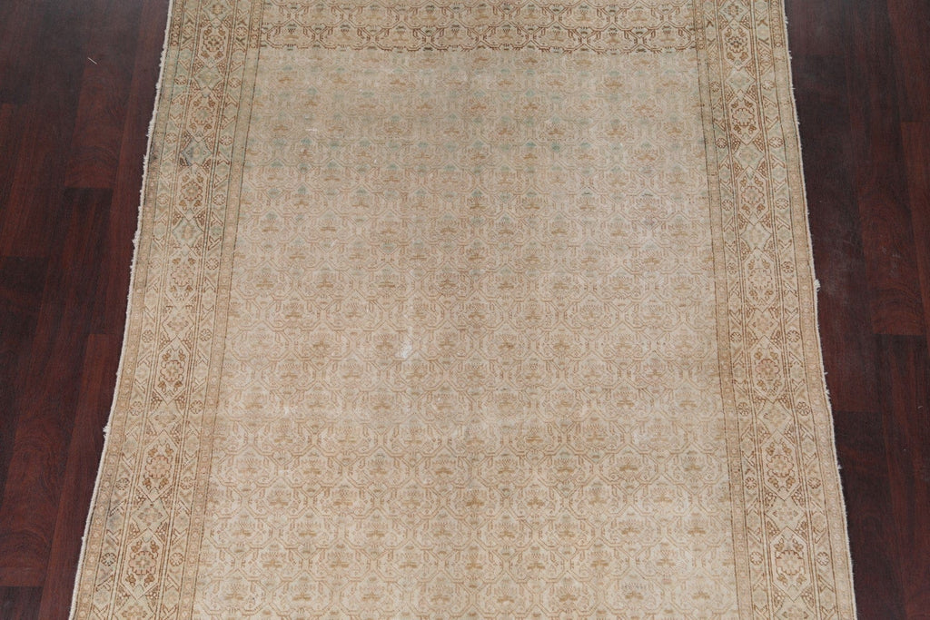 Muted Tabriz Persian 6x8 Wool Distressed Area Rug