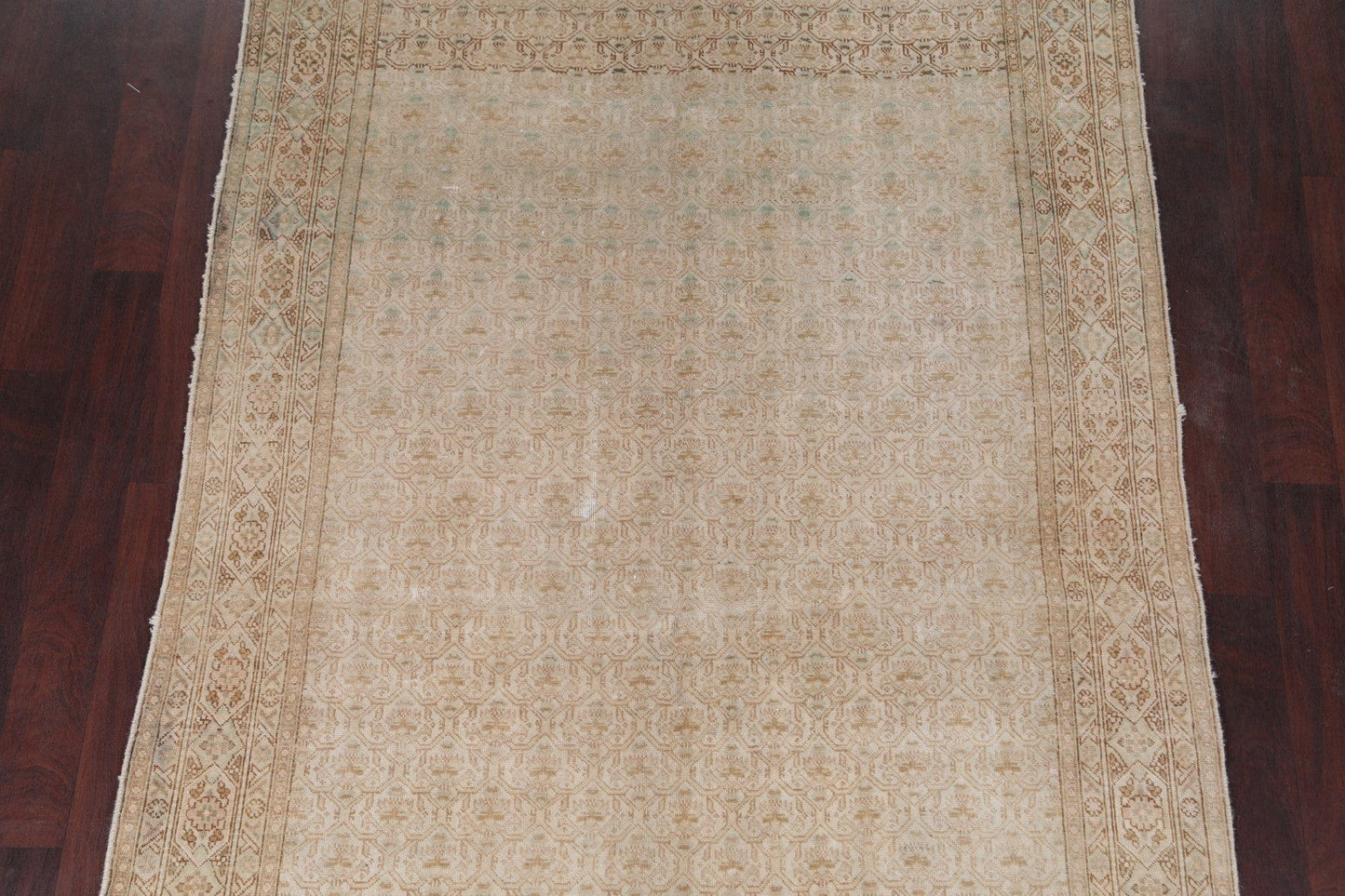 Muted Tabriz Persian 6x8 Wool Distressed Area Rug