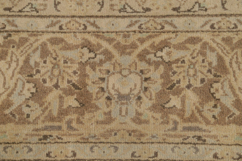 Muted Tabriz Persian 9x13 Over-dyed Distressed Area Rug