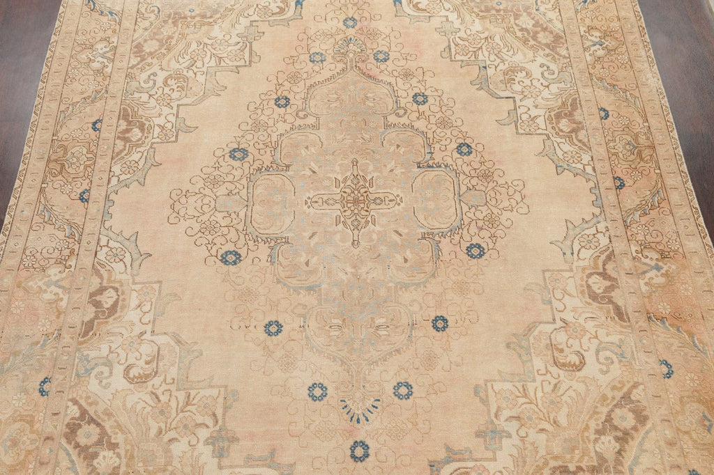 Muted Tabriz Persian Area Rug 10x12