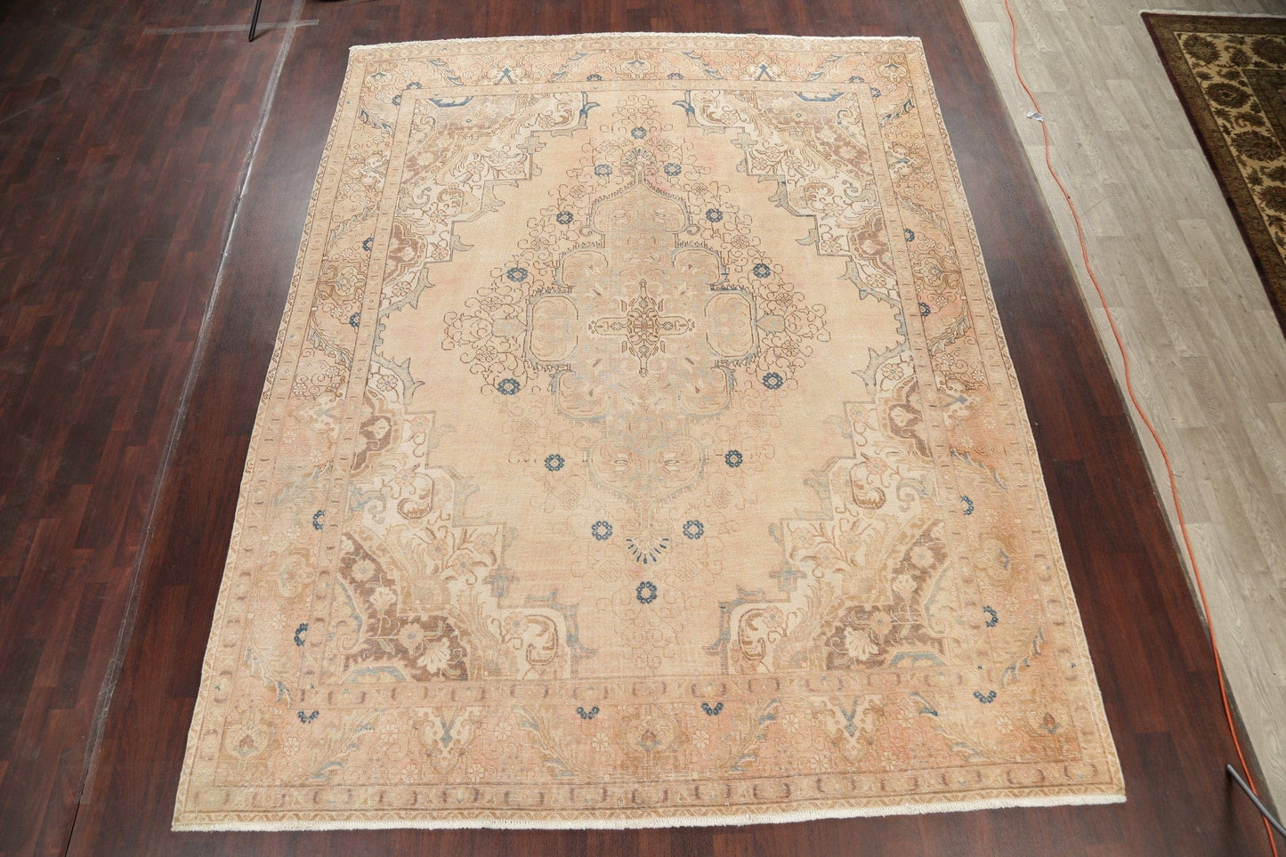 Muted Tabriz Persian Area Rug 10x12