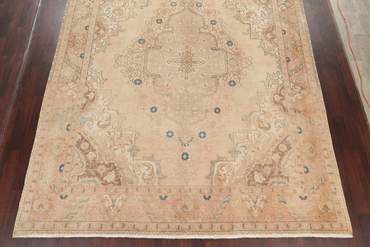 Muted Tabriz Persian Area Rug 10x12