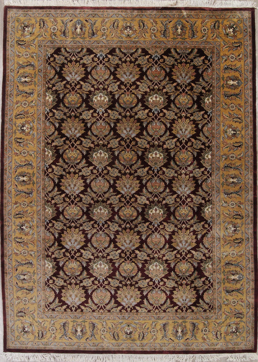 All-Over Agra Indian Oriental Hand-Knotted 10x14 Wool Area Rug