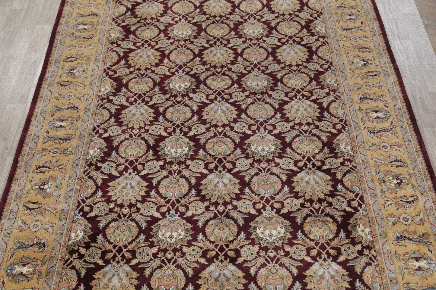 All-Over Agra Indian Oriental Hand-Knotted 10x14 Wool Area Rug