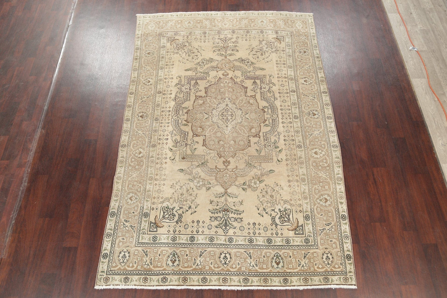 Antique Distressed Tabriz Persian Area Rug 7x10