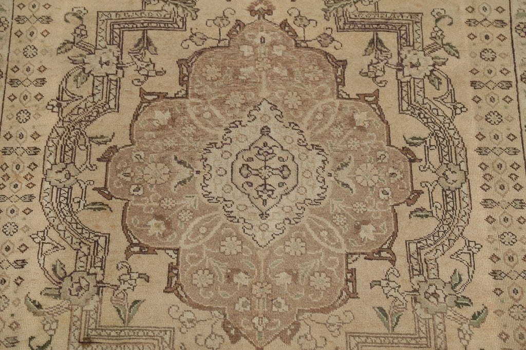 Antique Distressed Tabriz Persian Area Rug 7x10