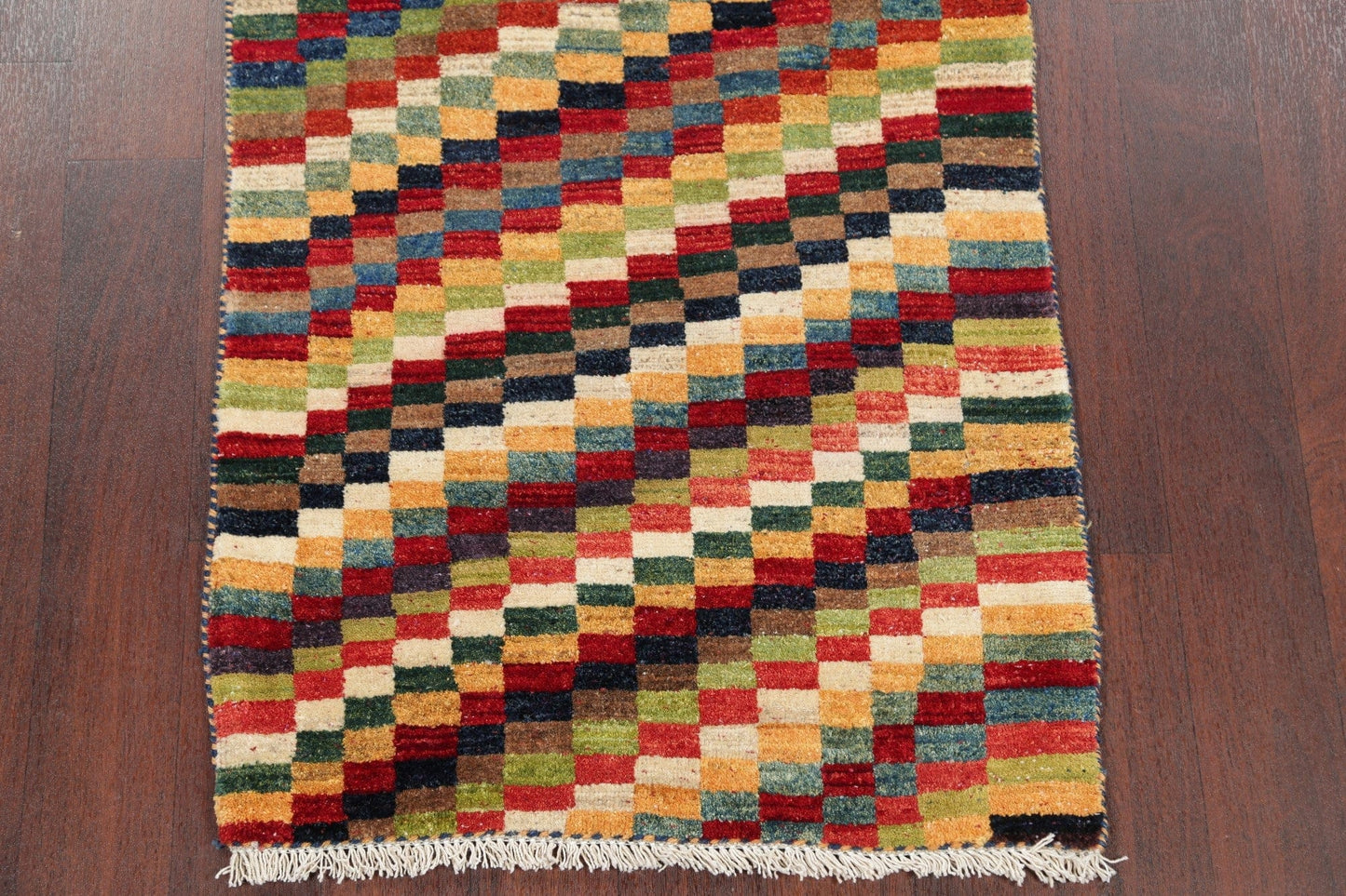 Multi-Color Gabbeh Persian Hand-Knotted 3x5 Wool Rug