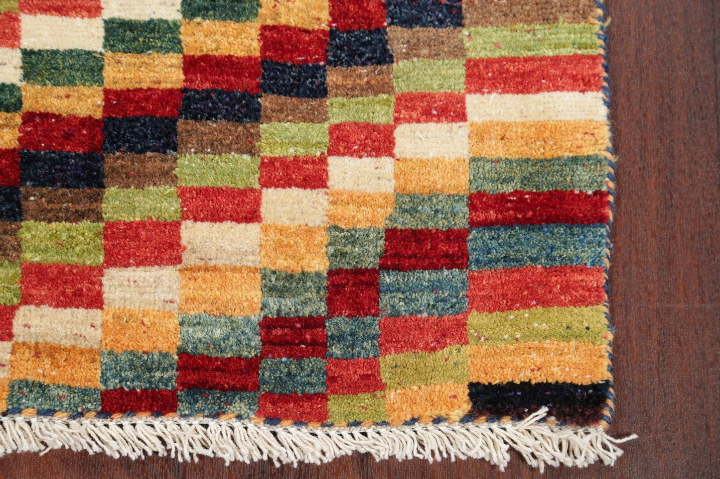 Multi-Color Gabbeh Persian Hand-Knotted 3x5 Wool Rug