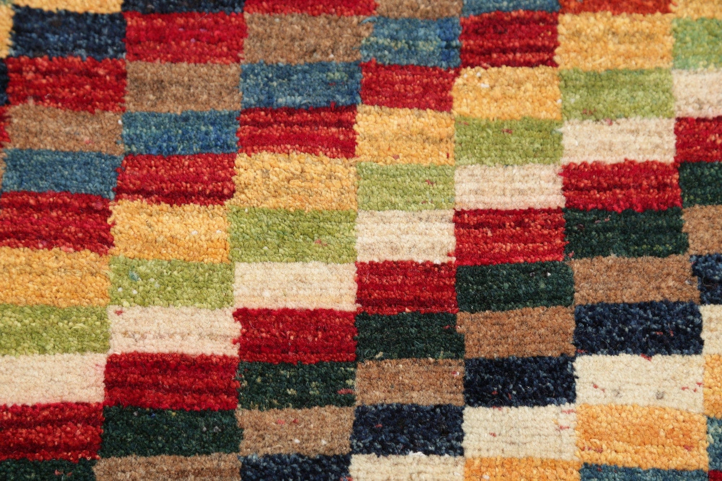 Multi-Color Gabbeh Persian Hand-Knotted 3x5 Wool Rug