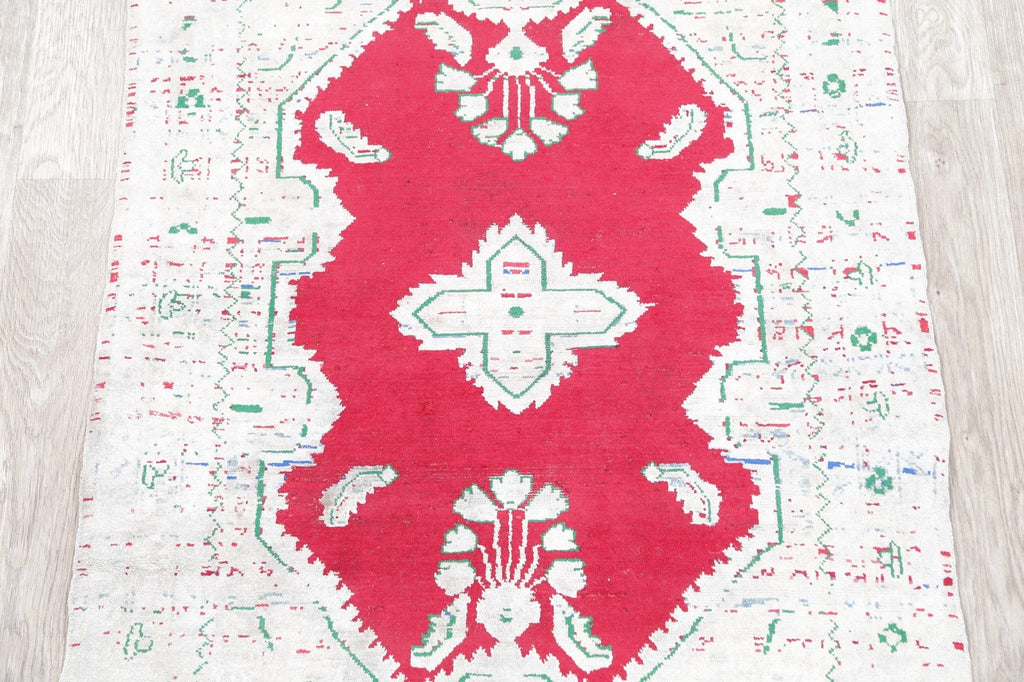 Red Hamedan Distressed Rug 3x4