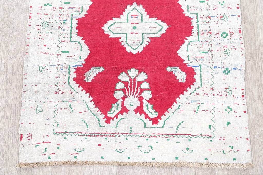 Red Hamedan Distressed Rug 3x4