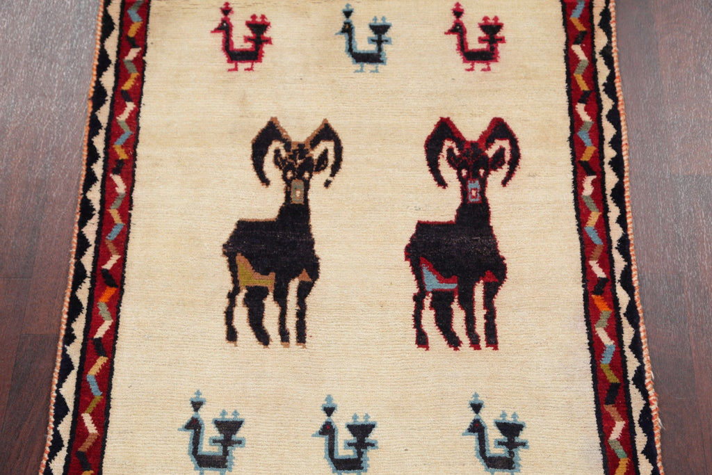 Animal Pictorial Gabbeh Rug 3x5