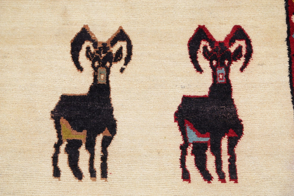 Animal Pictorial Gabbeh Rug 3x5