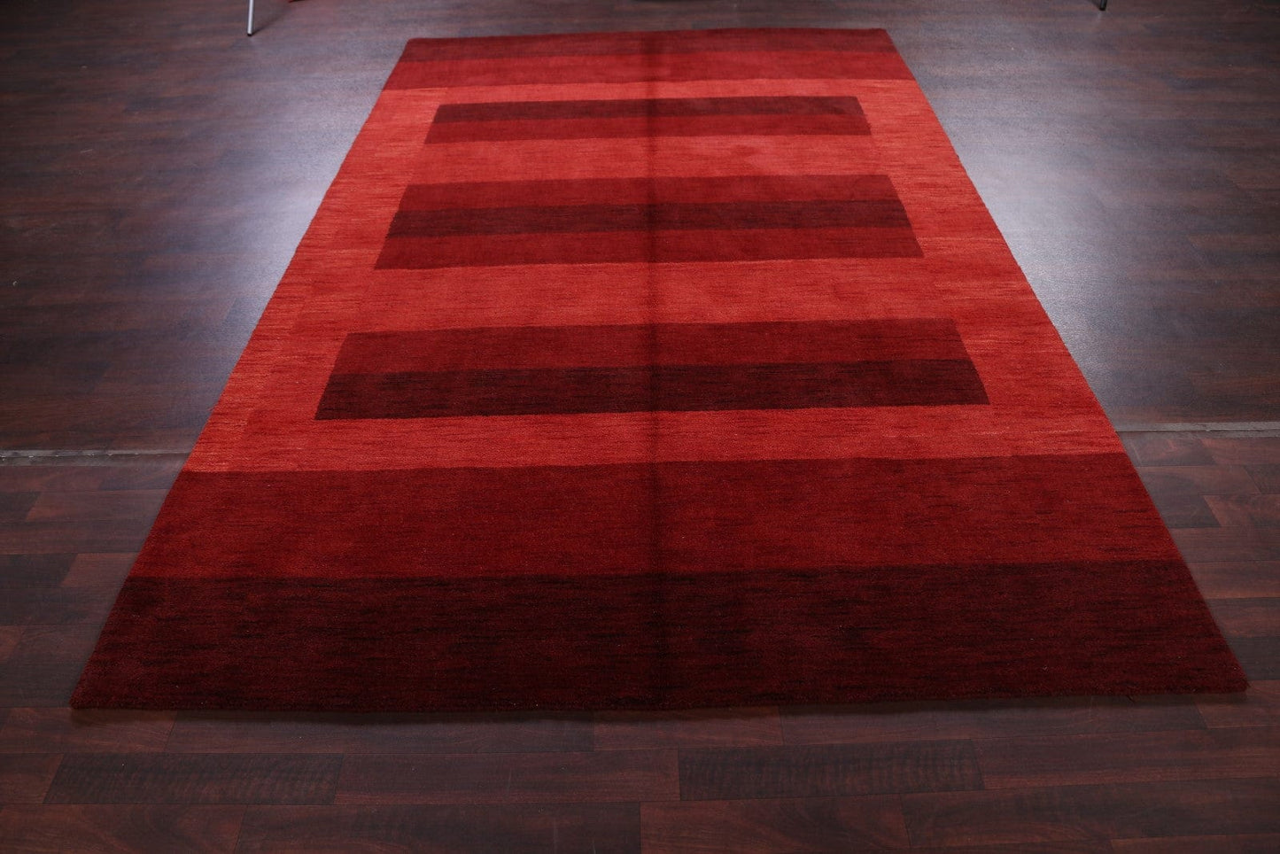 Stripe Red Modern Gabbeh Oriental Area Rug 7x10