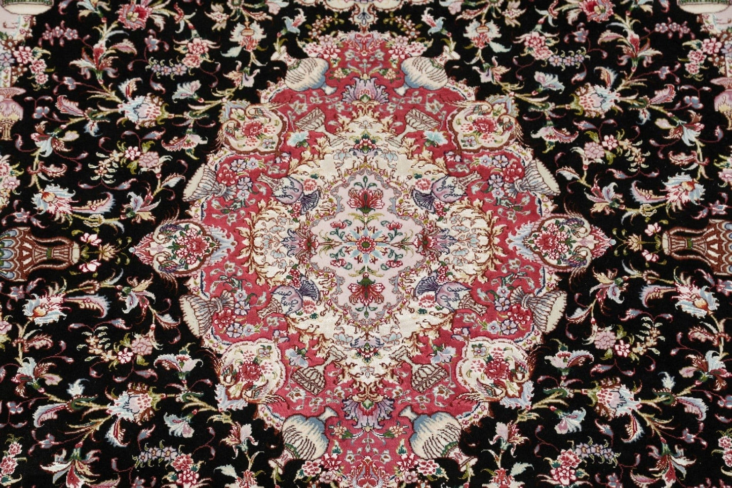 Vegetable Dye Tabriz Wool/Silk Persian Rug 7x10