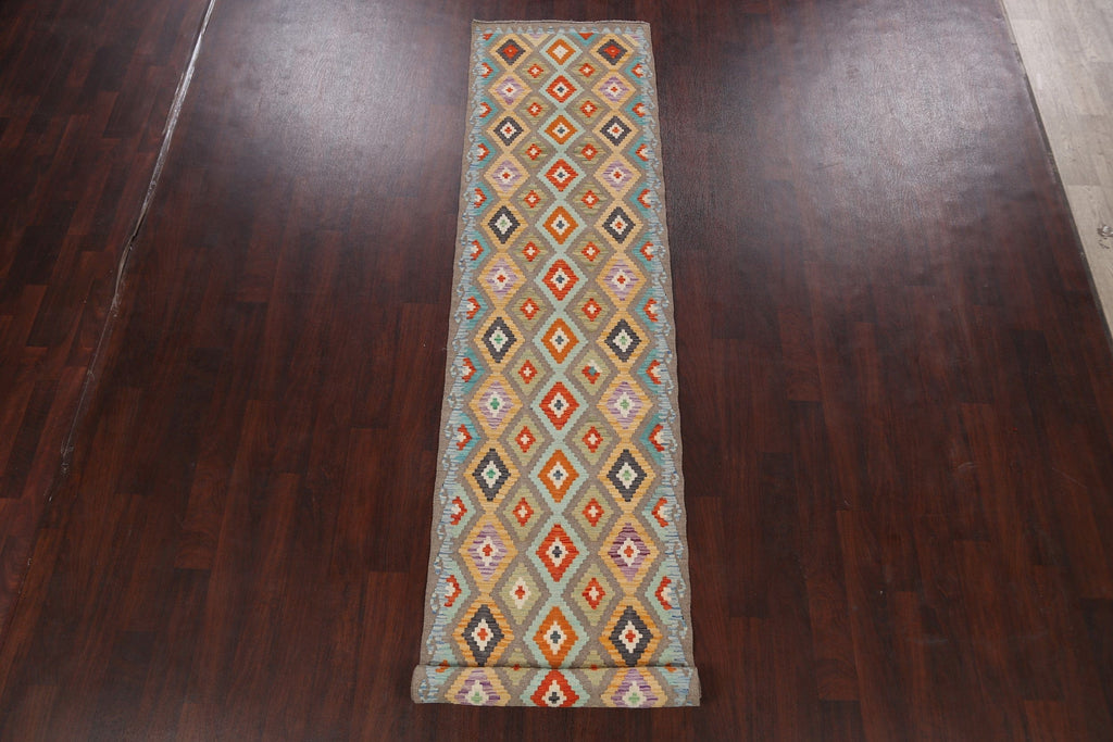 Geometric Kilim Oriental Runner Rug 3x16