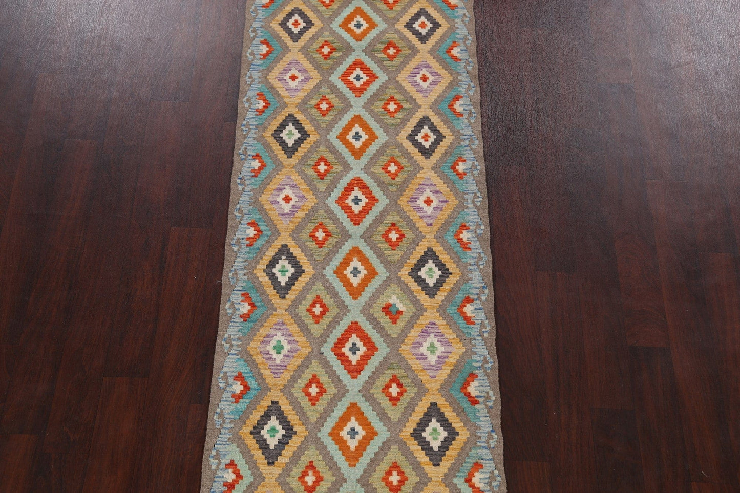 Geometric Kilim Oriental Runner Rug 3x16