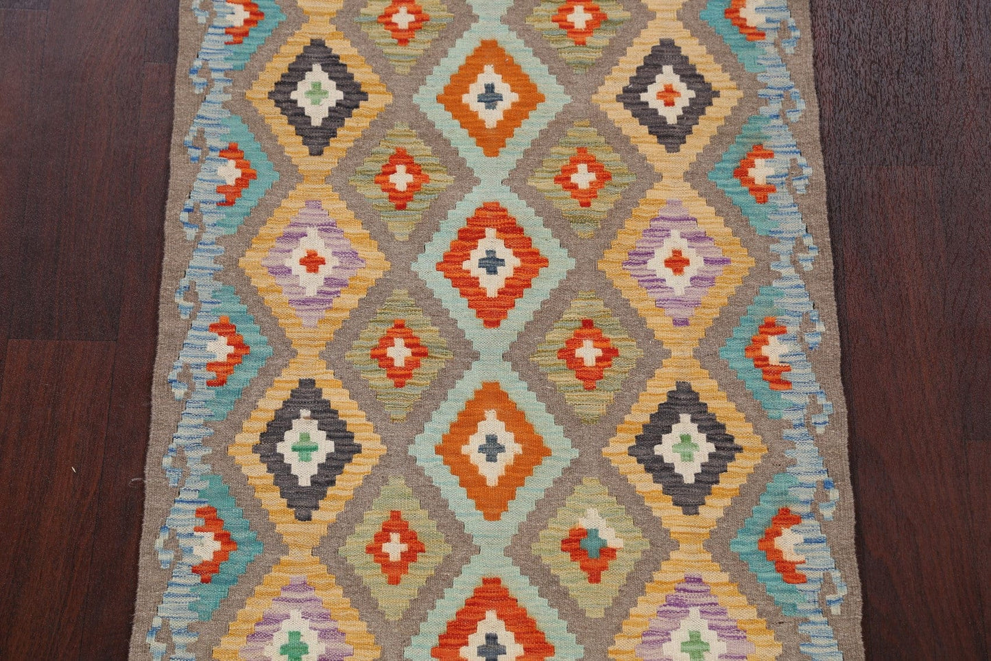 Geometric Kilim Oriental Runner Rug 3x16