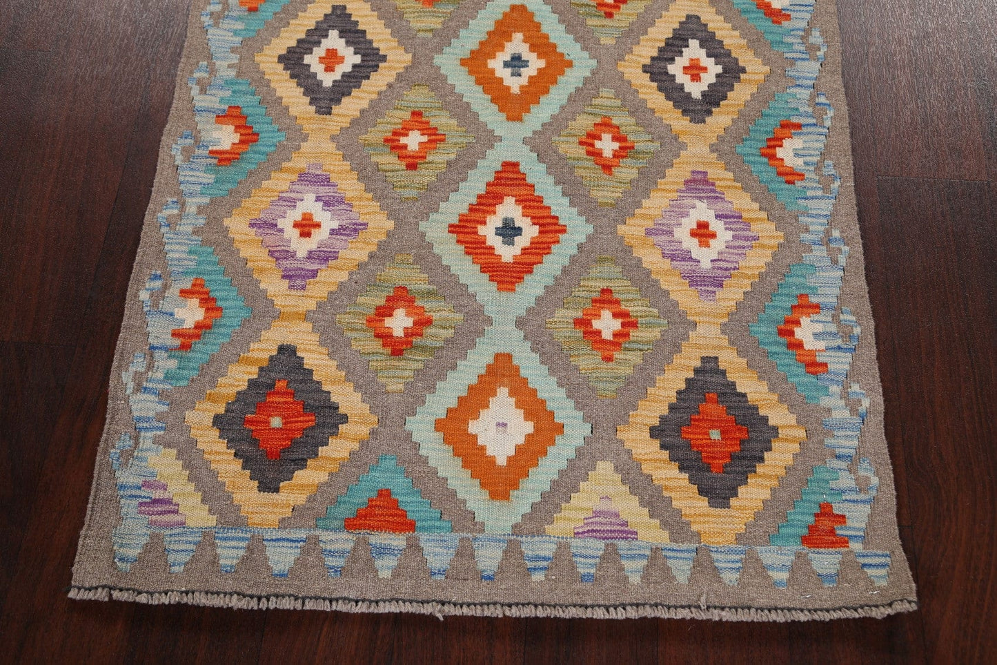 Geometric Kilim Oriental Runner Rug 3x16