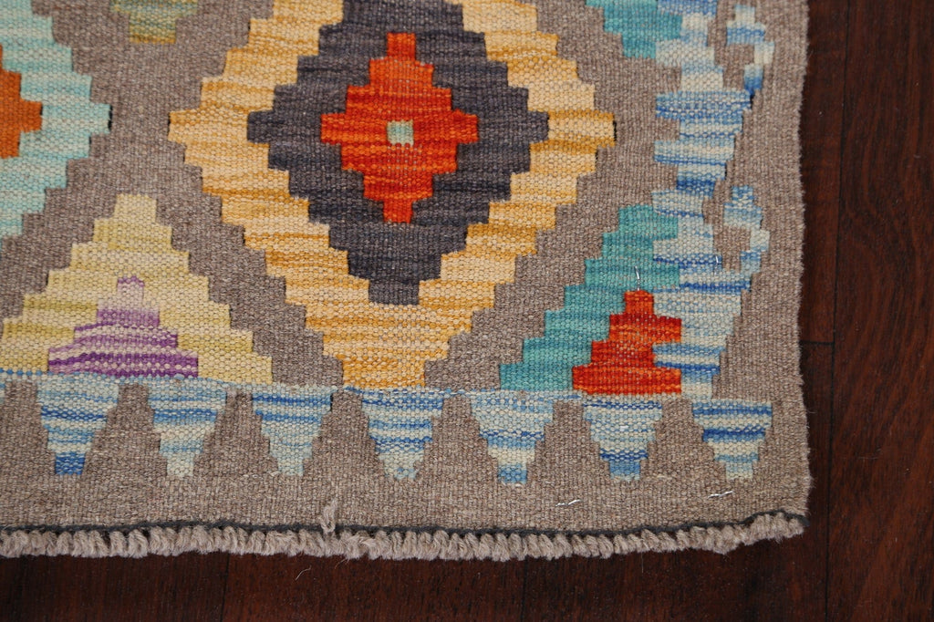 Geometric Kilim Oriental Runner Rug 3x16