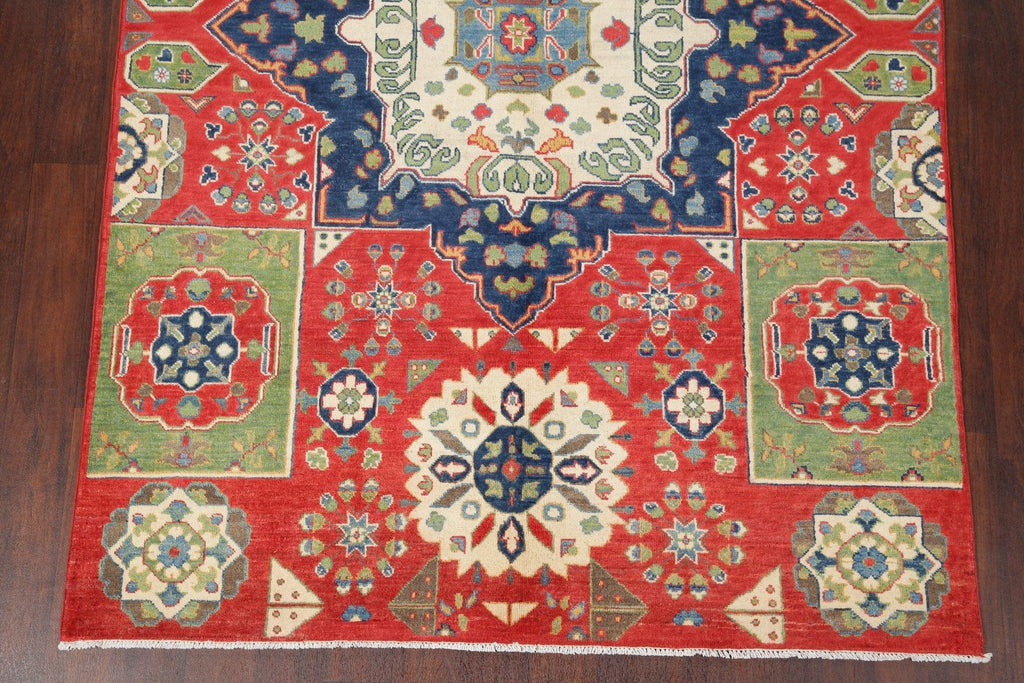 Red Kazak-Chechen Oriental Area Rug 6x8