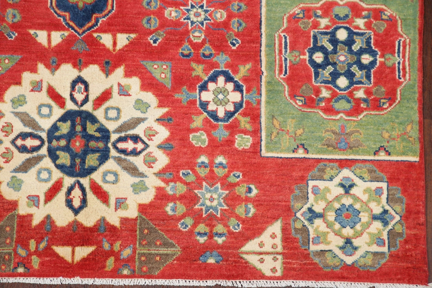 Red Kazak-Chechen Oriental Area Rug 6x8