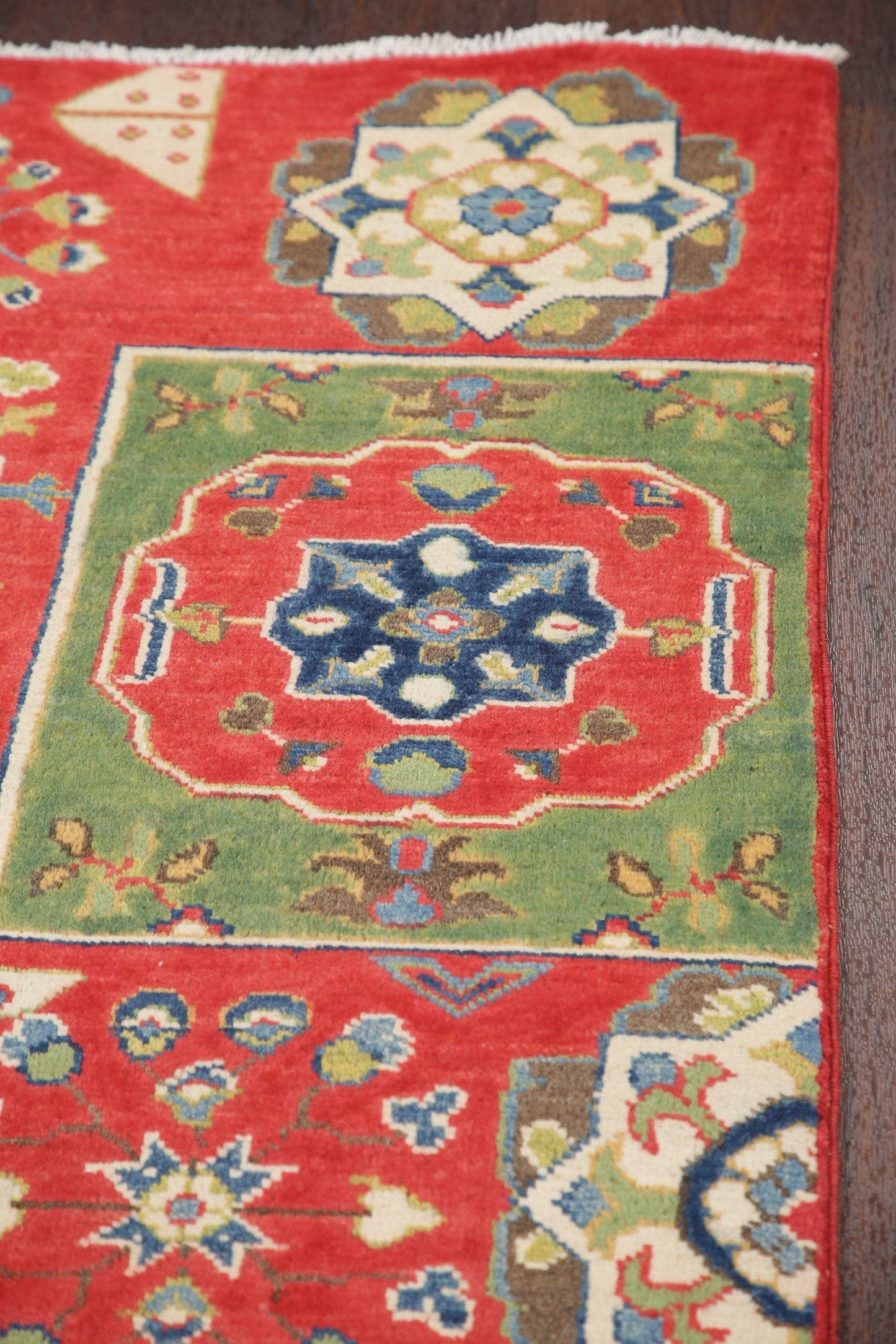 Red Kazak-Chechen Oriental Area Rug 6x8