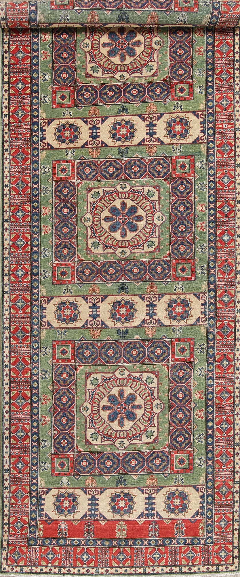 Kazak-Chechen Oriental Runner Rug 5x19