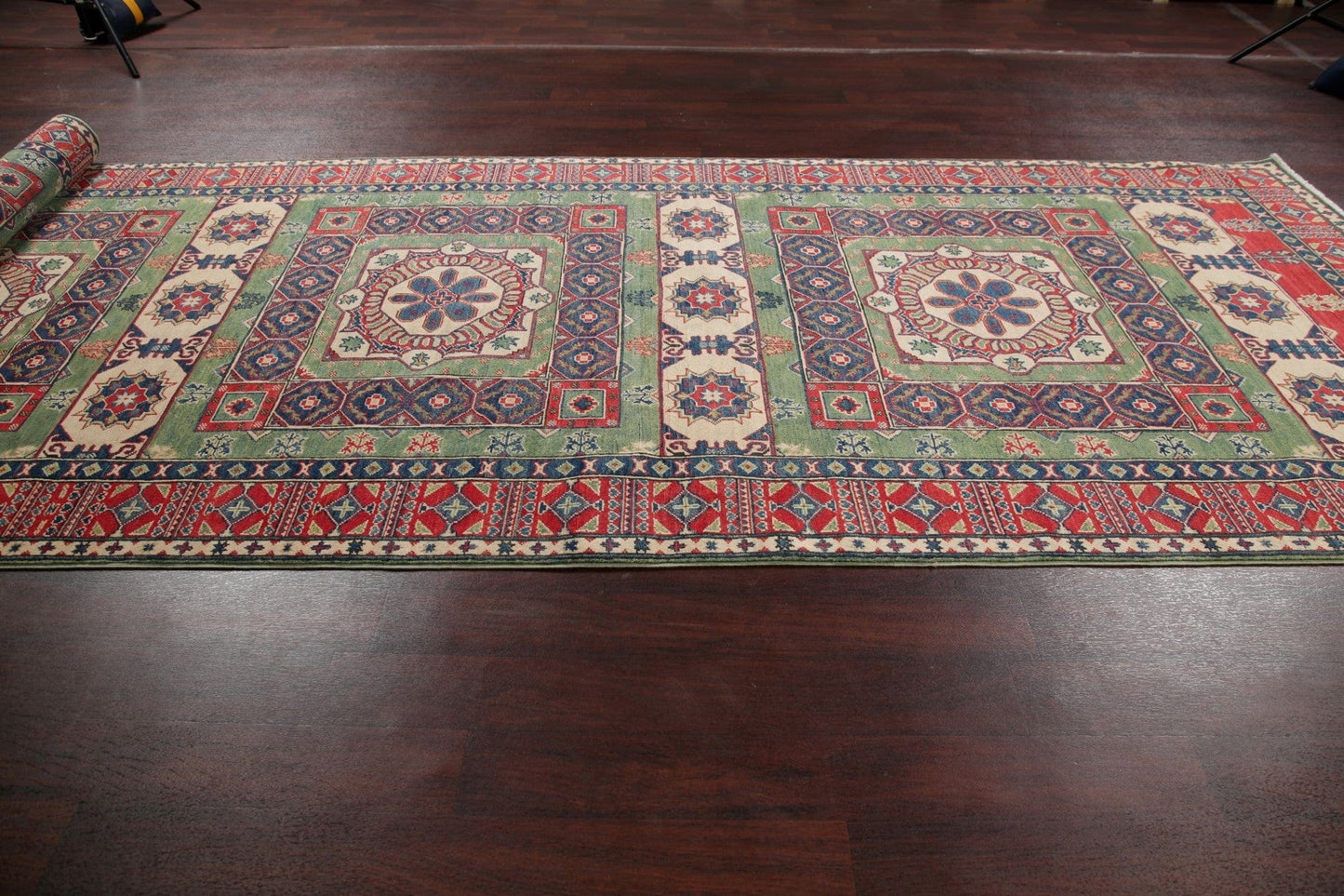 Kazak-Chechen Oriental Runner Rug 5x19