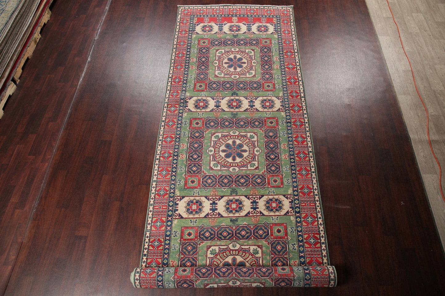 Kazak-Chechen Oriental Runner Rug 5x19